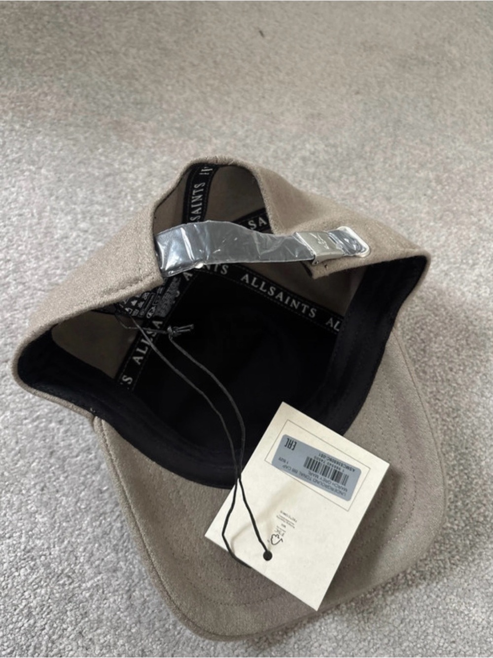 NWT AllSaints Underground Tonal BB Cap in March Grey Marl - Picture 5 of 5
